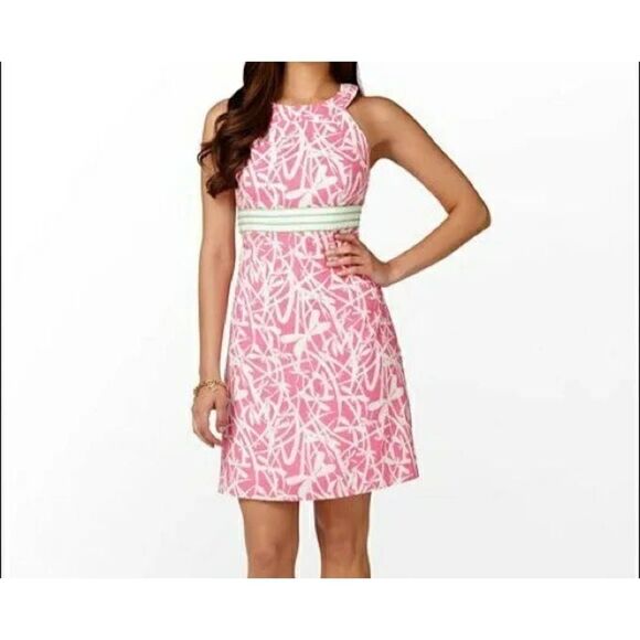 Lilly Pulitzer Hottie Pink Tinsley light my fire Dress sz 2 - Picture 1 of 6